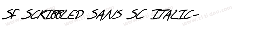 SF Scribbled Sans SC Italic字体转换